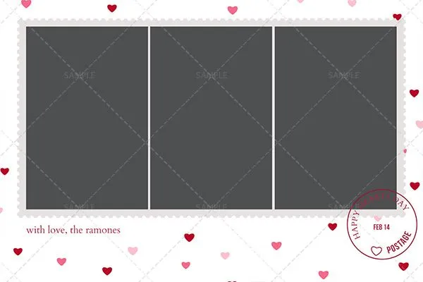 Hearts Post 1 &middot; Portrait Mirror 4x6 template