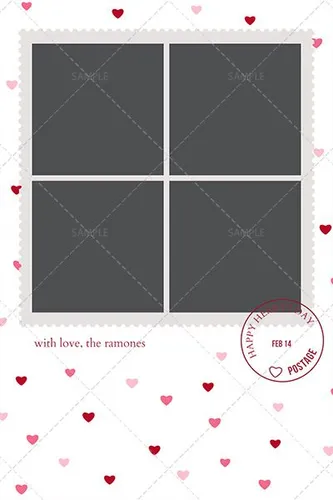Hearts Post 1 &middot; Square 4x6 template