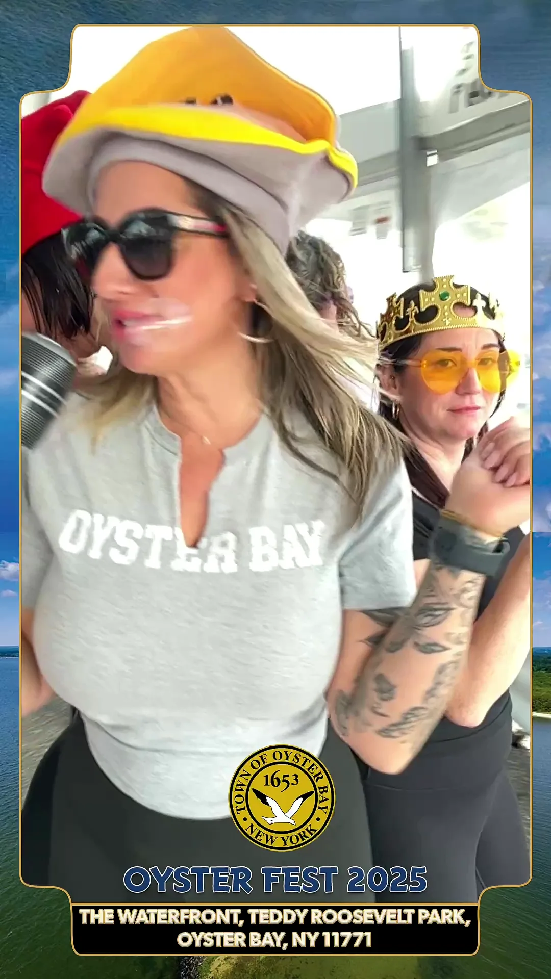 Guests in the 360 video booth at a Long Island event